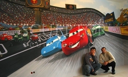 Cars, painting of the kindergarten